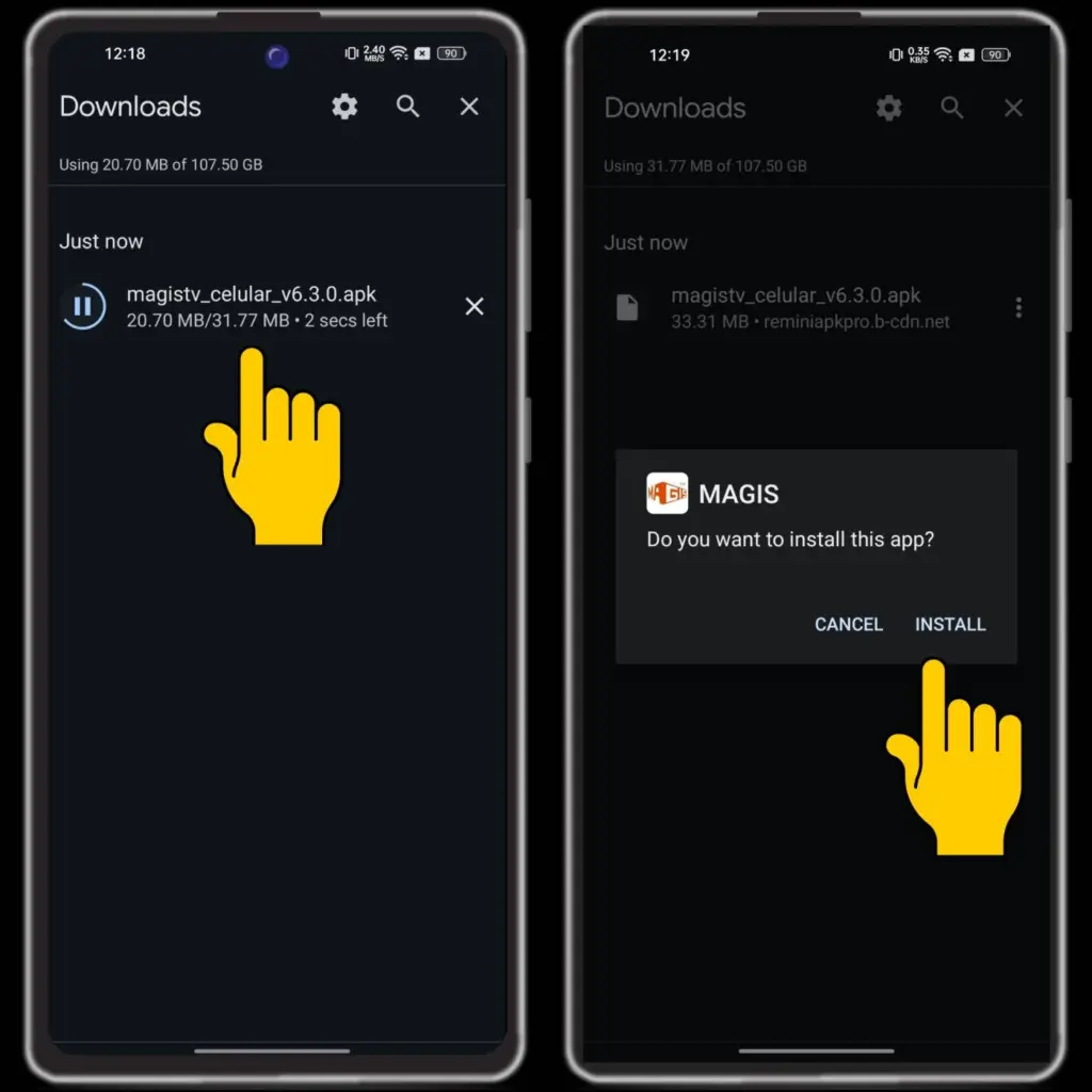 Install the APK
